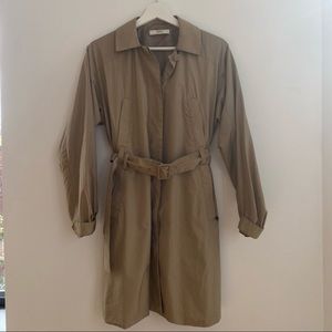 Prada 2006 silk trench coat XS camel / beige